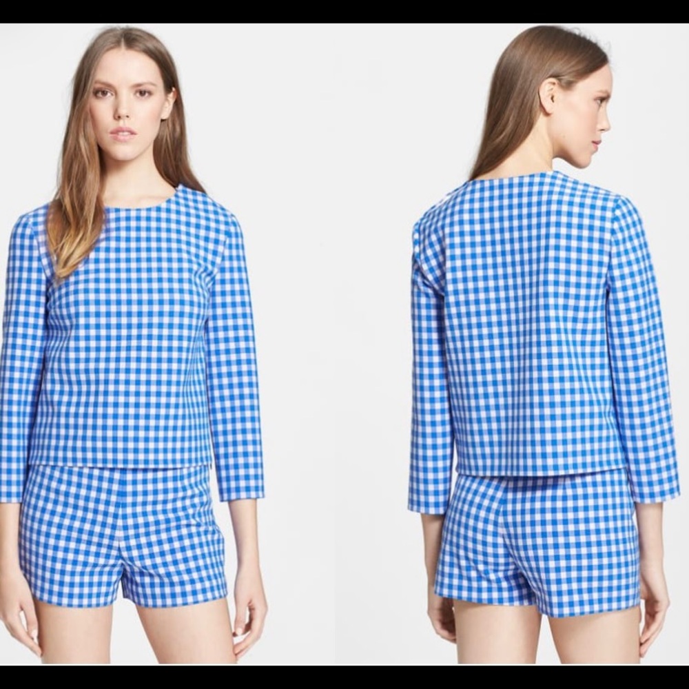 Diane Von Furstenberg Giselle Gingham Top